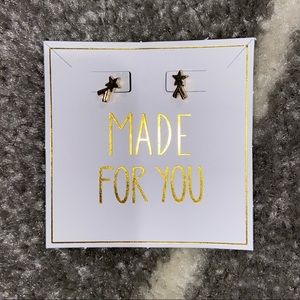 Gold Shooting Star Earrings